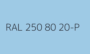 Kleur RAL 250 80 20-P