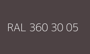 Kleur RAL 360 30 05